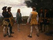 Gustaf Cederstrom David och Goliath France oil painting artist